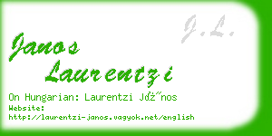 janos laurentzi business card